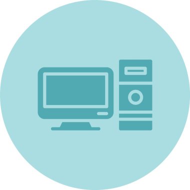 Bilgisayar Kabartma Çemberi Gradyan Simgesi