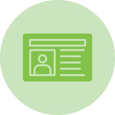 Sürücü Lisansı Kabartma Çemberi Gradyan Simgesi