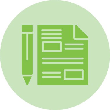 Madde Glyph Çember Gradyan Simgesi