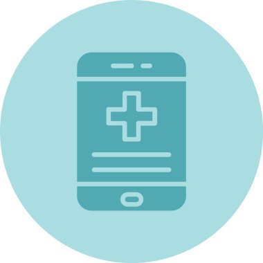 Sağlık Denetimi Kabartma Çemberi Gradyan Simgesi