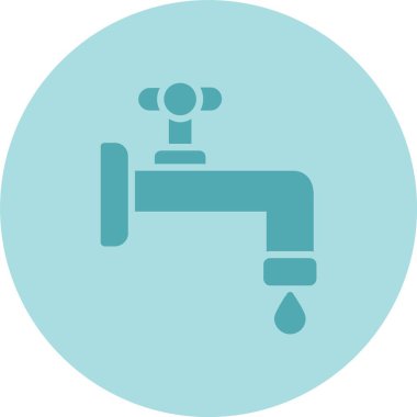 Musluk Kabartma Çemberi Gradyan Simgesi