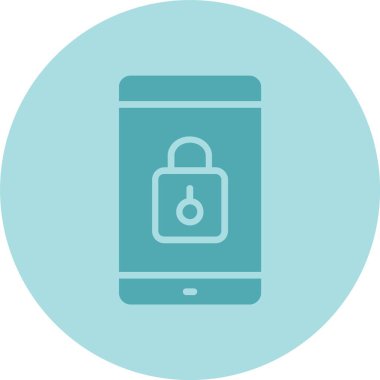 Akıllı Telefon Kilidi Kabartma Çemberi Gradyan Simgesi