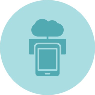 Bulut Ağı Kabartma Çemberi Gradyan Simgesi