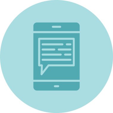 İleti Kabartma Çemberi Gradyan Simgesi