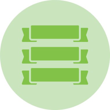 Kırmızı Şerit Kabartma Çemberi Gradyan Simgesi