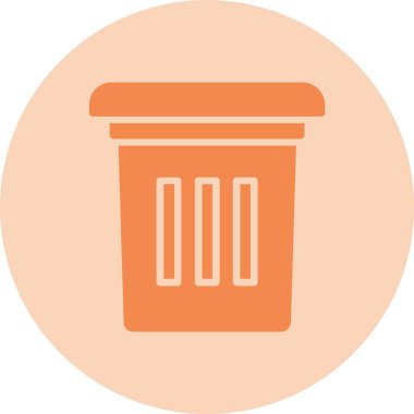 Çöp Kutusu Çemberi Gradyan Simgesi