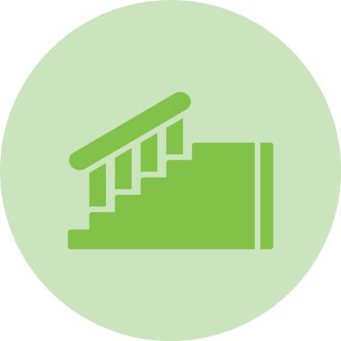 Merdivenler Kabartma Çemberi Gradyan Simgesi