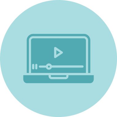 Video Pazarlama Kabartma Çemberi Gradyan Simgesi