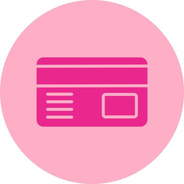 Kredi Kartı Kabartma Çemberi Grafik Simgesi