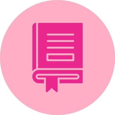 Kitap Kabartma Çemberi Gradyan Simgesi