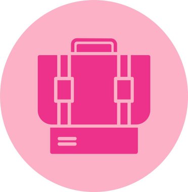 Evrak çantası Vektör Satırı Kabartma Çemberi Gradyan Simgesi