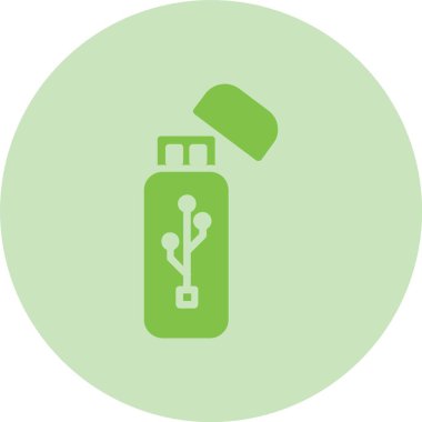 Usb Kabartma Çemberi Gradyan Simgesi