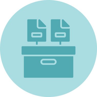 Depolama Kutusu Kabartma Çemberi Gradyan Simgesi