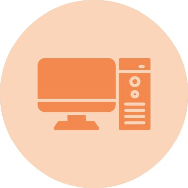 Bilgisayar Kabartma Çemberi Gradyan Simgesi