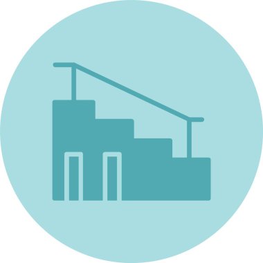 Merdivenler Kabartma Çemberi Gradyan Simgesi