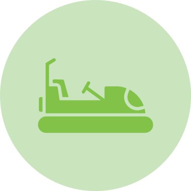 Çarpışan Araba Kabartma Çemberi Grafik Simgesi