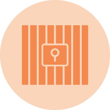 Hapishane Kabartma Çemberi Gradyan Simgesi