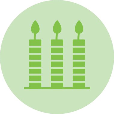 Doğum günü mumları Kabartma Çemberi Gradyan Simgesi