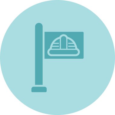 Bayrak Kabartma Çemberi Gradyan Simgesi