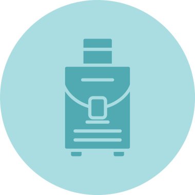 Seyahat Çantası Kabartma Çemberi Gradyan Simgesi