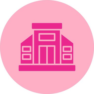 Okul Kabartma Çemberi Gradyan Simgesi