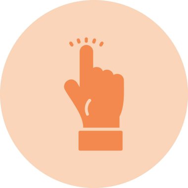 Parmak Kabartma Çemberi Gradyan Simgesi