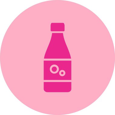 Şarap Şişe Kabartma Çemberi Gradyan Simgesi