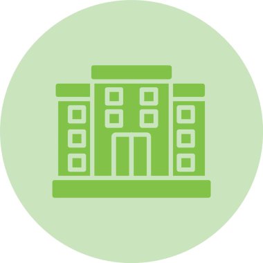 Biuilding Glyph Çember Gradyan Simgesi