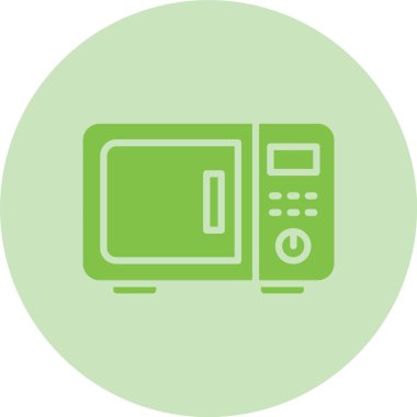 Mikrodalga fırın Kabartma Çemberi Gradyan Simgesi