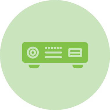 Projektör Kabartma Çemberi Gradyan Simgesi