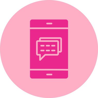 İleti Kabartma Çemberi Gradyan Simgesi