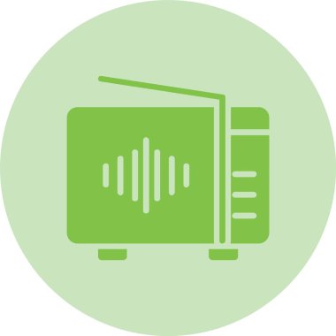 Radyo Kabartma Çemberi Gradyan Simgesi