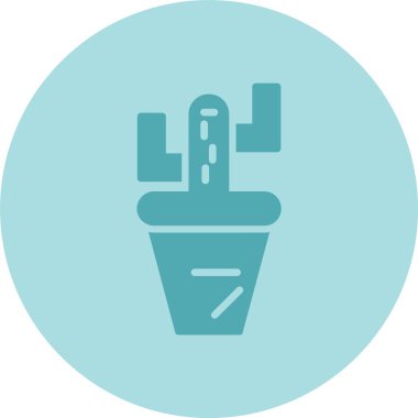 Kaktüs Kabartma Çemberi Gradyan Simgesi