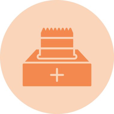 Doku Kutusu Kabartma Çemberi Grafik Simgesi