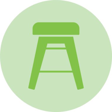 Tabure Kabartma Çemberi Gradyan Simgesi