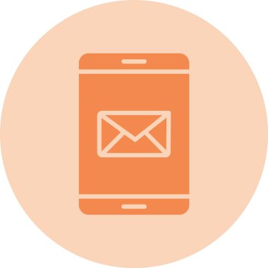 E- posta Kabartma Çemberi Gradyan Simgesi