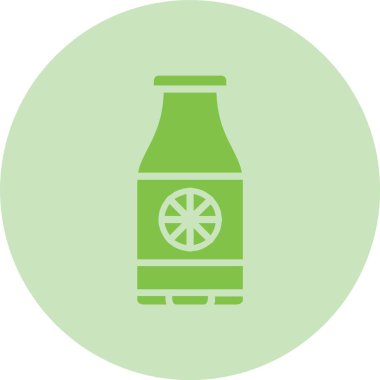 Meyve suyu Şişesi Kabartma Çemberi Gradyan Simgesi