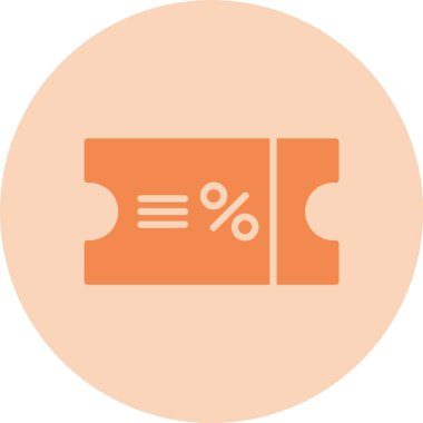 Kuponlar Glyph Çember Gradyan Simgesi