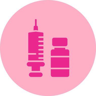 Aşı Kabartma Çemberi Gradyan Simgesi