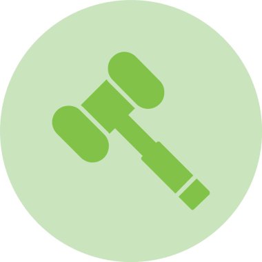 Çekiç Kabartma Çemberi Gradyan Simgesi