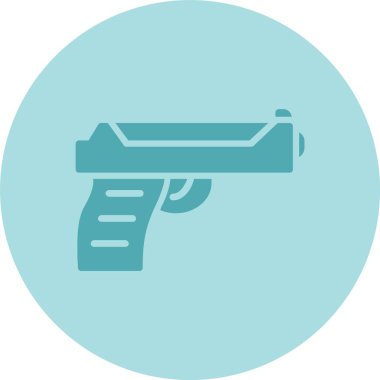 Silah Kabartma Çemberi Gradyan Simgesi