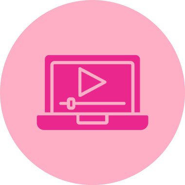 Video Oyuncu Kabartma Çemberi Gradyan Simgesi