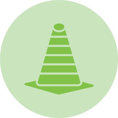 Trafik Konisi Kabartma Çemberi Grafik Simgesi