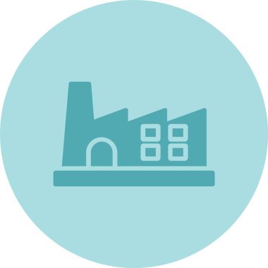 Fabrika Kabartma Çemberi Gradyan Simgesi