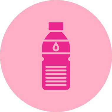 Su Şişesi Kabartma Çemberi Gradyan Simgesi