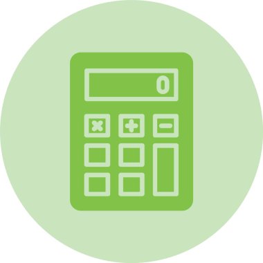 Hesap Makinesi Kabartma Çemberi Gradyan Simgesi