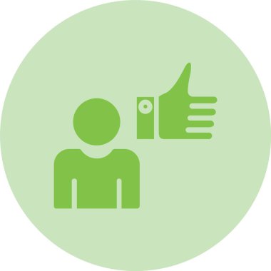 Müşteri Memnuniyeti Kabartma Çemberi Gradyan Simgesi