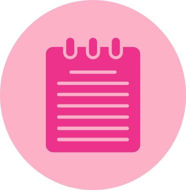 Not Defteri Kabartma Çemberi Gradyan Simgesi