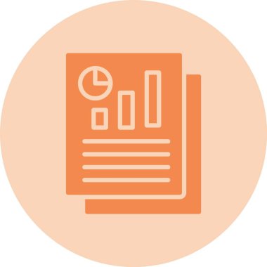 Seo Raporu Kabartma Çemberi Grafik Simgesi