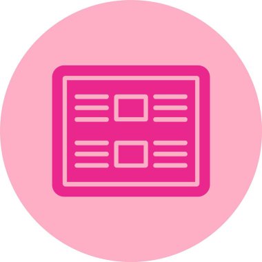 Gazete Kabartma Çemberi Gradyan Simgesi